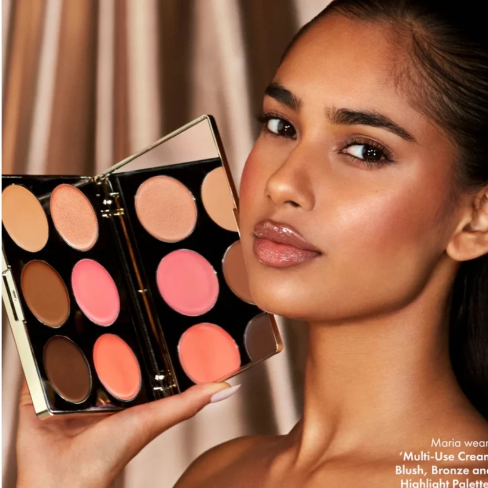 NIB ICONIC LONDON Multi-Use Blush, Bronze, and Highlight Cream Palette
